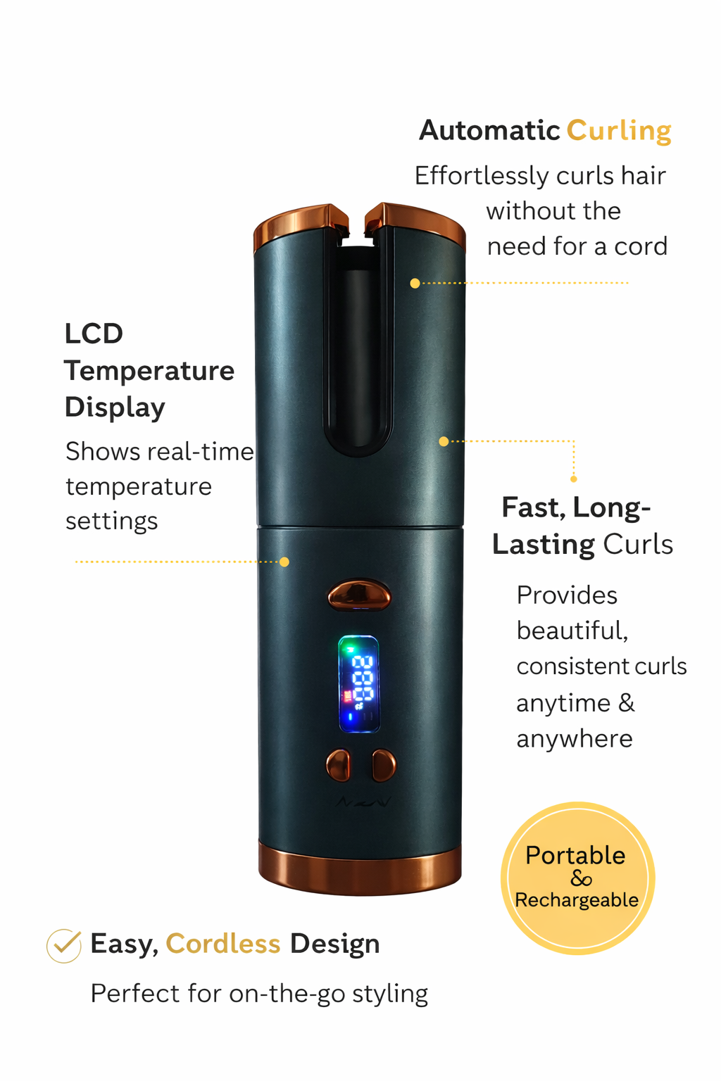 AutoCurl Pro™ – Cordless Automatic Hair Curler