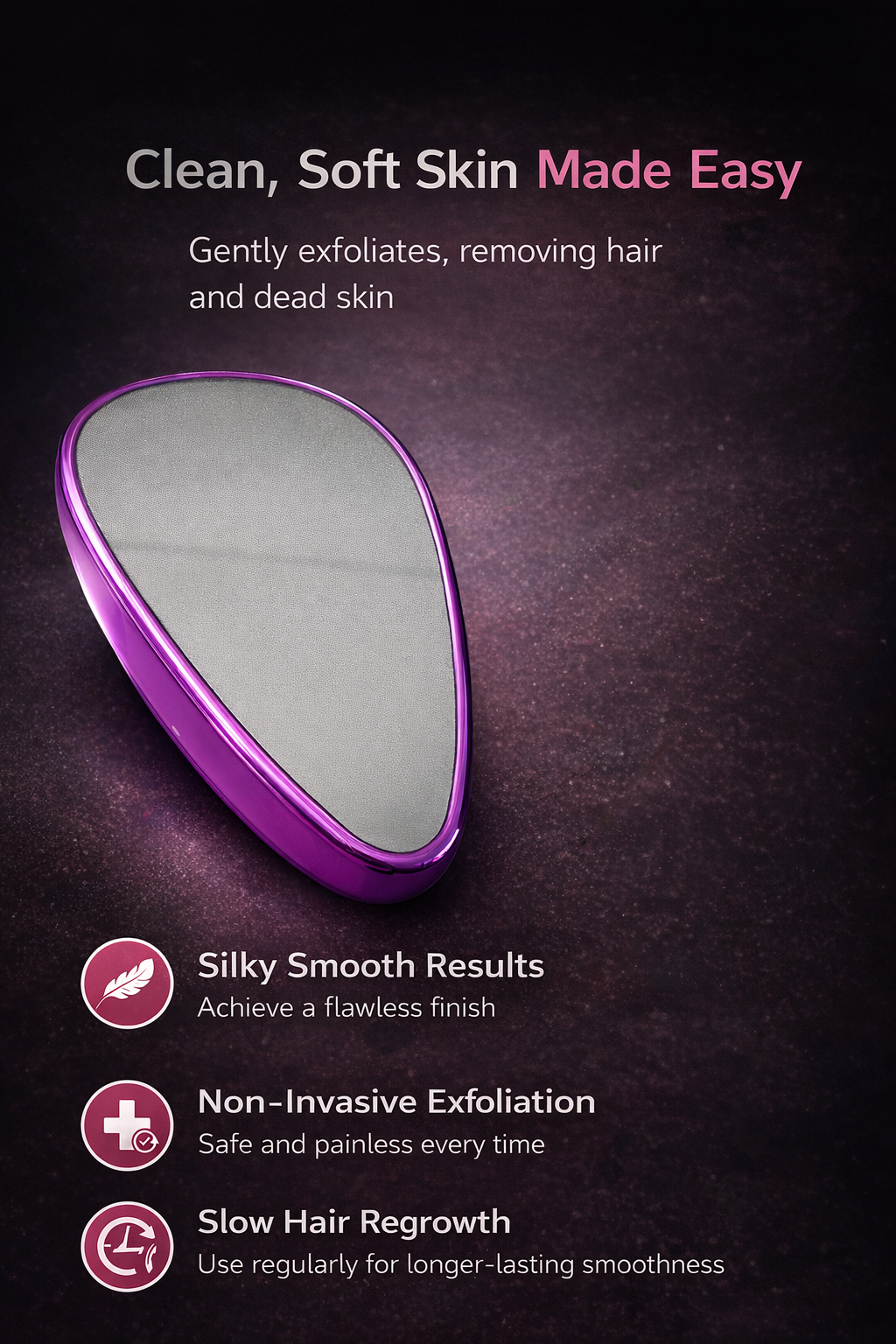 SilkSkin™ Crystal Hair Removal & Exfoliating Tool
