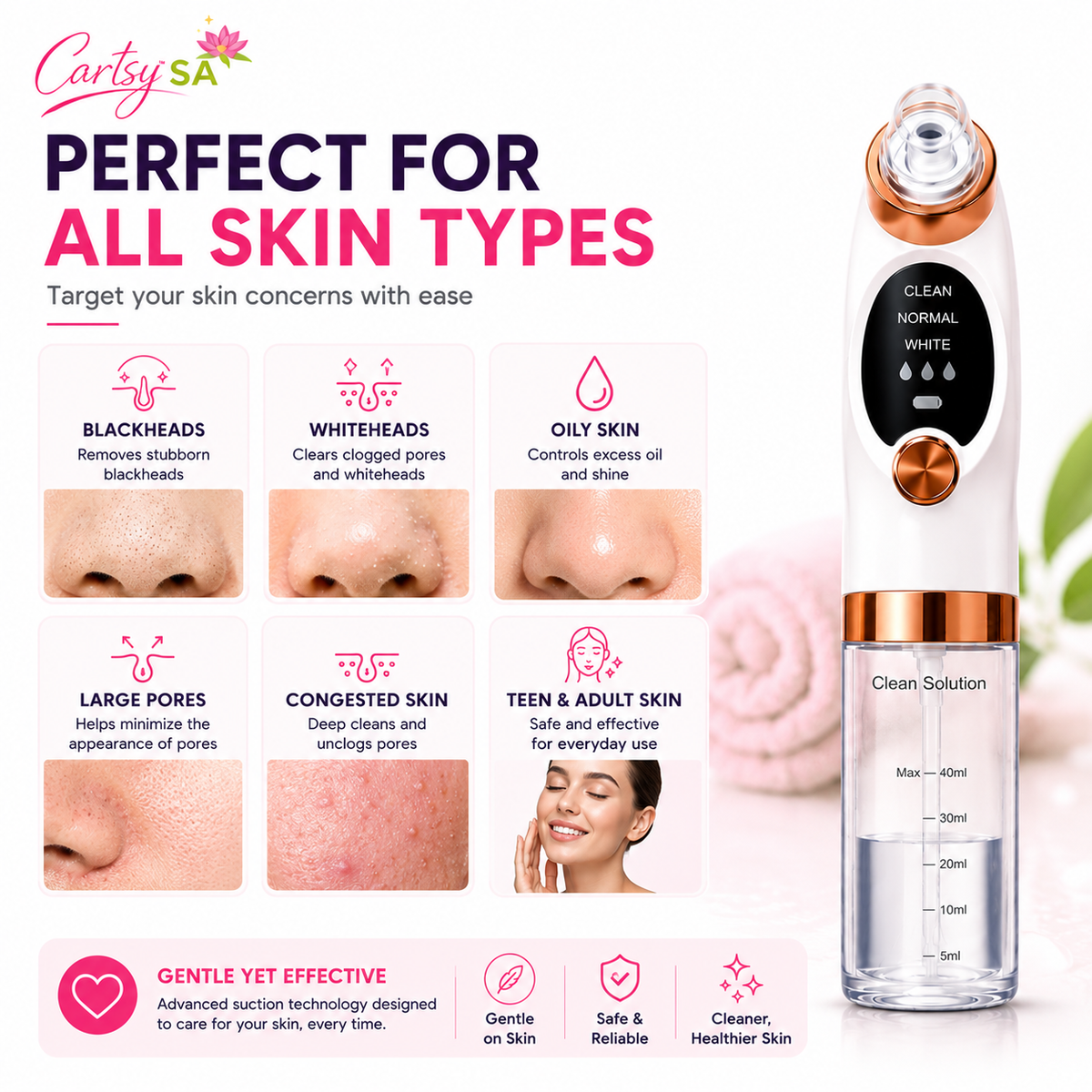 CartsySA™ Pore Vacuum Blackhead Remover